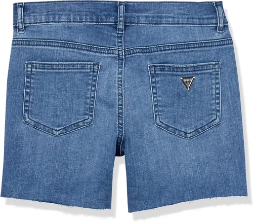 Miniatura 2 de GUESS Pantalones cortos de mezclilla elásticos Crystal Strass para niña
