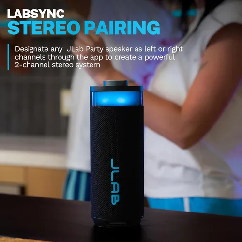 Miniatura 5 de JLab Go Party - Altavoz Bluetooth portátil, color negro medianoche, 10 vatios de potencia, más de 16 horas de reproducción, impermeabilización IP56