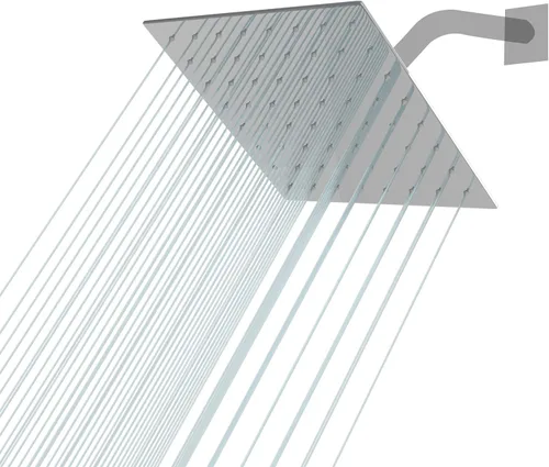 Miniatura 22 de Lordear - Alcachofa de ducha de lluvia de 12 pulgadas, sólida, ultrafina, de acero inoxidable 304, ajustable, cuadrada, de lluvia, cobertura