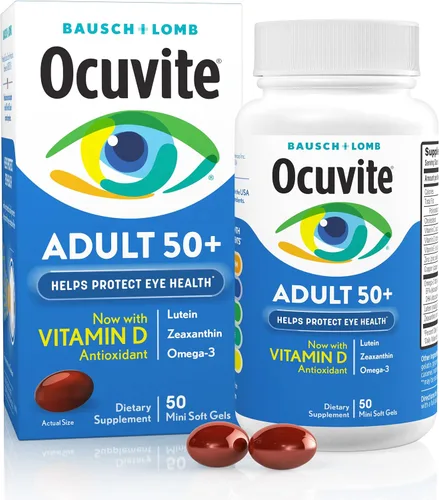 Miniatura 9 de Ocuvite Suplemento de vitaminas y minerales para los ojos, contiene zinc, vitaminas C, E, Omega 3, luteína y zeaxantina, 30 cápsulas blandas