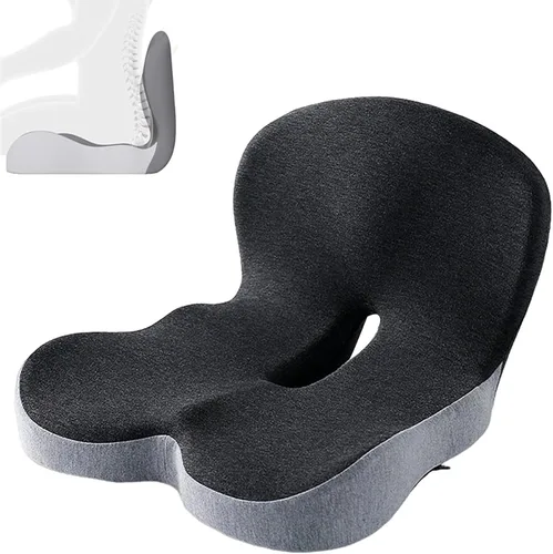 Cojín de espuma viscoelástica para silla de oficina, cojines de asiento integrados en forma de L, cojín de asiento de silla para protección de coxis