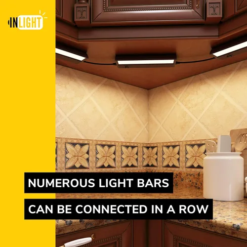 Miniatura 5 de GetInLight luz LED para parte inferior de gabinete, giratoria, de 3 niveles de color, para atenuador, con cables y enchufe, blanco cálido de 2,700