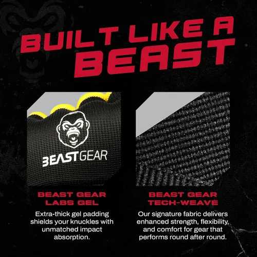 Miniatura 4 de Beast Gear Guantes interiores de boxeo con relleno de gel, correas de muñeca rápidas de 39.4 in para hombres y mujeres - MMA, Muay Thai, Kickboxing