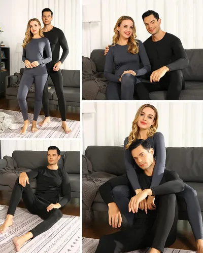 Miniatura 5 de ViCherub Thermal Underwear for Men Fleece Lined Long Johns Base Layer Top and Bottom Set for Cold Weather