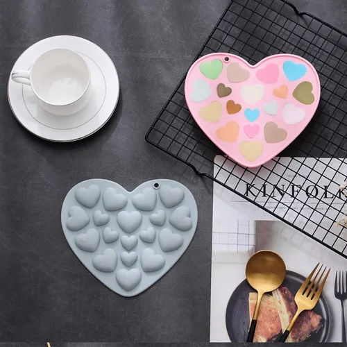 Miniatura 7 de Molde de silicona Chocoalte para el día de San Valentín, 2 formas diferentes, para decoración de pasteles, pequeña herramienta de arcilla de jabón