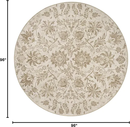 Miniatura 175 de jinchan Lima - Alfombra simétrica floral geométrica lavable, alfombra de entrada de medio círculo de 2 x 3, alfombra de media luna, suave y Azul