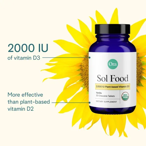 Miniatura 4 de Ora Organic Vitamina D3 5000IU + K2 – Vitamina D vegana de liquen y K2 de garbanzos para la salud ósea, apoyo inmunológico y estado de ánimo, máxima