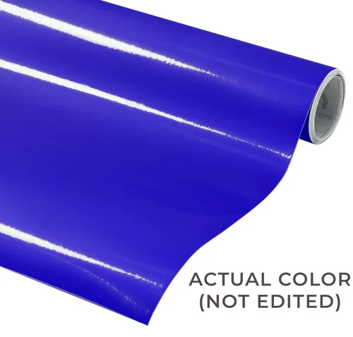 Miniatura 2 de VViViD DECO65 - Paquete de 2 rollos de vinilo para manualidades, 2 rollos de 7 x 11.8 pulgadas (cromo plateado brillante + azul brillante brillante)
