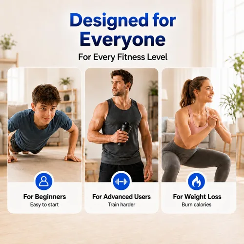 Miniatura 7 de Push Up Board with Smart Counter, Foldable Home Workout Equipment for Men, Portable Pushup Board with Non-Slip Handles for Chest, Shoulders, Back &