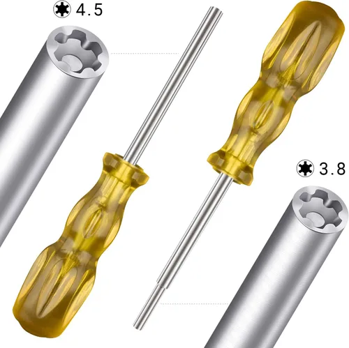 Miniatura 3 de Juego de destornilladores gamebit, puntas de seguridad de 3,8 mm y 4,5 mm para abrir consolas Nintendo, Sega y cartuchos de juego - Amarillo