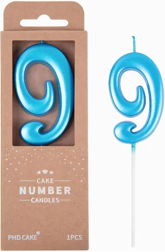 Miniatura 15 de PHD CAKE Velas de cumpleaños de 7 cm Elegantes Azul Número 4, Velas de Número Azul, Velas de Número para Pastel, Celebración de Fiesta