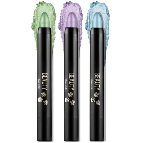 Miniatura 14 de Boobeen Lápiz de sombra de ojos impermeable, lápiz de sombra de ojos en crema brillante para maquillaje de ojos con purpurina, fácil de usar (012#)