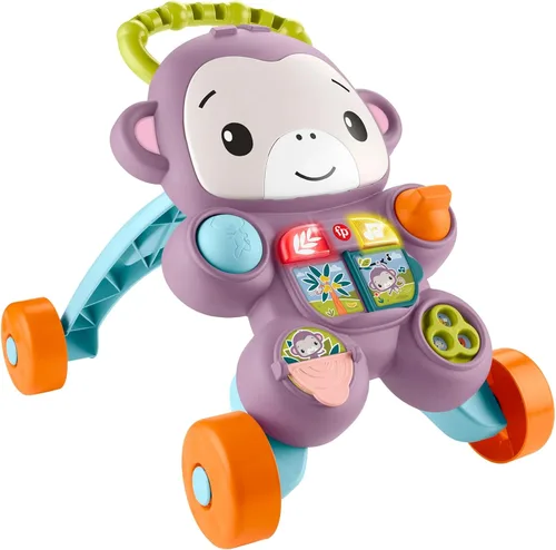 Fisher-Price JGW90 My Baby Walker Monkey Purple with Music, Lights and Activities from 6 Months