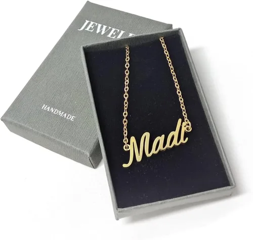 Miniatura 6 de Aoloshow Collar con nombre personalizado collares de cualquier nombre joyería para mujer regalo de dama de honor Metal Acero inoxidable