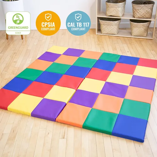 Miniatura 6 de ECR4Kids SoftZone Tapete de Actividades de Retazos, Tapete de Juego Plegable, Surtido