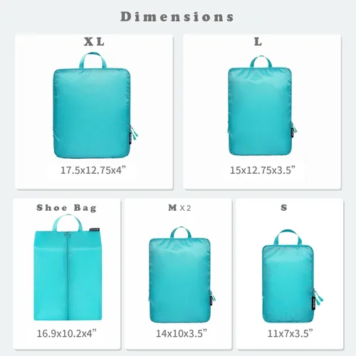 Miniatura 2 de BAGAIL 4 Set/6 Set Ultraligero Compresión Embalaje Cubos Organizador de Embalaje para Accesorios de Viaje Equipaje Maleta Mochila