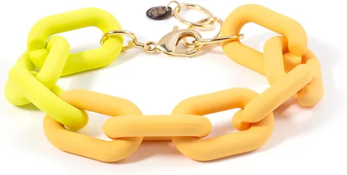 Coloridas pulseras de eslabones gruesos de verano a la moda, minimalista, arcoíris, color caramelo, resina, pulsera de cadena de clip de acrílico