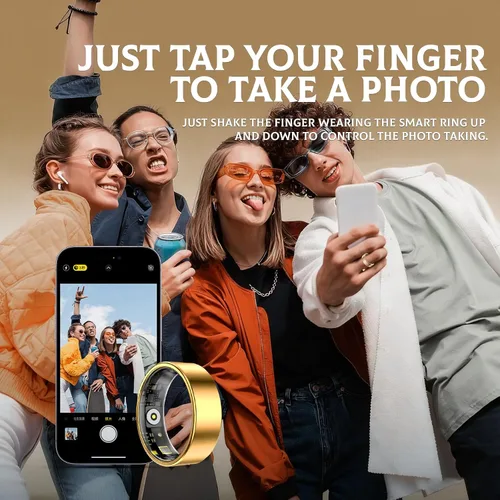 Miniatura 5 de Anillo inteligente para mujeres y hombres, rastreador de fitness y salud con monitor de frecuencia cardíaca, oxígeno en sangre, rastreador de sueño