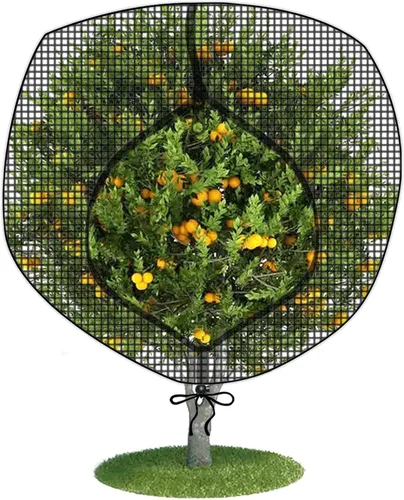Cubiertas de red para árboles frutales con cremallera para proteger de ardillas y pájaros, red grande para protección de red de árboles frutales,