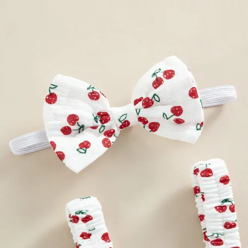 Miniatura 94 de Mameluco para bebés y niñas de 3, 6, 9, 12, 18 meses, enterizo de manga corta, fruncido, faldas y dobladillo, diadema