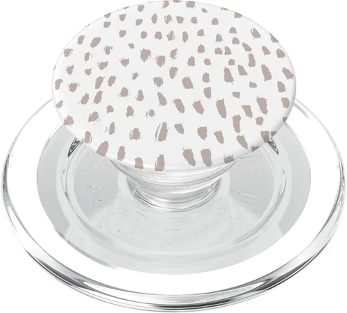 Miniatura 8 de PopSockets PopSockets de impresión dálmata neutral, color marrón y blanco neutro: agarre intercambiable para teléfonos y tabletas