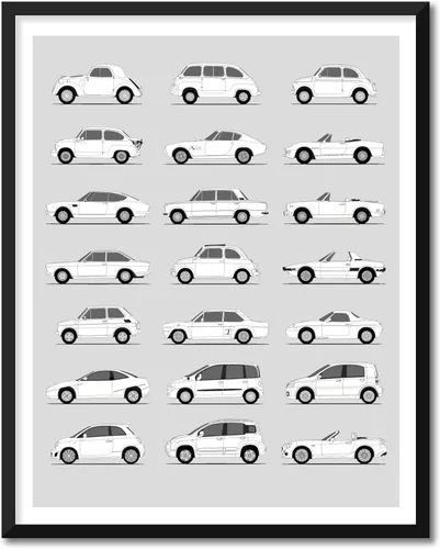 Miniatura 31 de Idea Network Póster hecho a mano compatible con Chevy impreso, arte de pared, decoración hecha a mano de lo mejor de las generaciones de Chevy