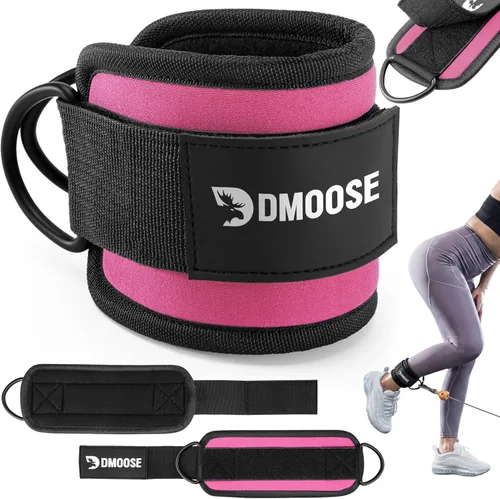 Miniatura 33 de DMoose Fitness Ankle Strap for Cable Machine - One Size Fit with Premium Padding Cuffs, Ankle Bands for Working Out, Booty Workouts, Leg Extension
