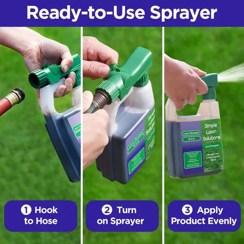 Miniatura 3 de Fertilizante para césped de grado comercial - reforzador de micronutrientes de césped con nitrógeno - fertilizante concentrado en spray de césped