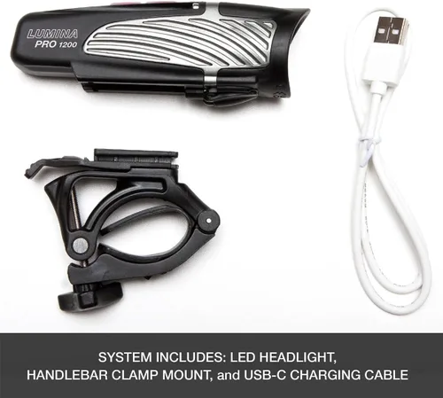 Miniatura 4 de NiteRider Lumina Pro 1200 Luz delantera para bicicleta recargable MTB Road Commuter Bike Light Potente Lumens resistente al agua Faro de bicicleta