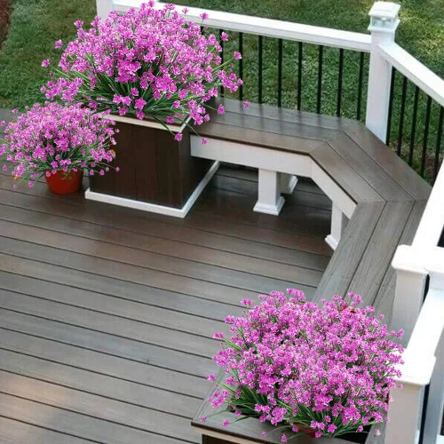 Miniatura 6 de Plantas y flores artificiales para exteriores, resistentes a los rayos UV