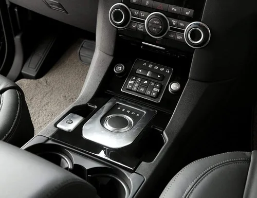 Miniatura 4 de YIWANG Adhesivo ABS cromado para panel de cambio de marchas, 2 unidades, para Land Rover Discovery 4 2012-2017 Accesorios de coche (negro brillante)