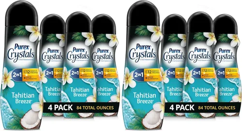 Miniatura 12 de Purex Crystals Reforzador de aroma en el lavado, Fabulosamente Fresco, 21 oz (Paquete de 4), Tecnología de frescura duradera y eliminación de olores