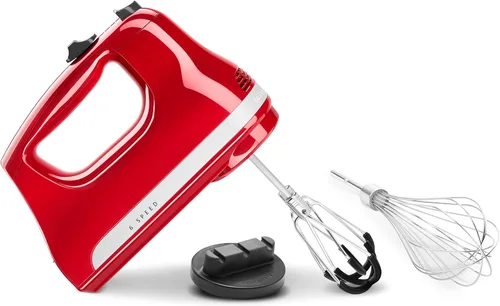 Miniatura 7 de KitchenAid KHM6118 - Batidora de mano de 6 velocidades con batidores de borde flexible Empire Red