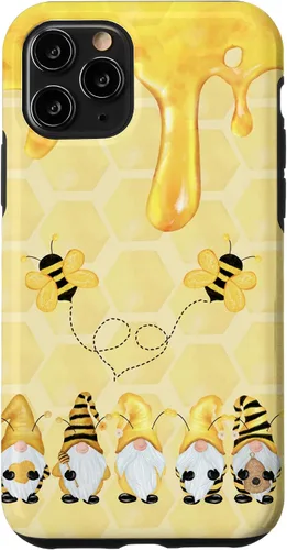 Miniatura 27 de Carcasa divertida para iPhone 16 con diseño de gnomos de abejorros para Halloween