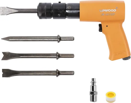 Miniatura 10 de UW-AH250P Kit de martillo neumático de barril largo con retenedor de cambio rápido y 4 cinceles, carrera de 3-5/8 pulgadas, 2200 BPM, peso ligero