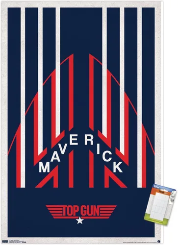 Miniatura 12 de Trends International Top Gun - Póster de pared de casco Maverick, 14.725 x 22.375 pulgadas, versión enmarcada de madera de granero