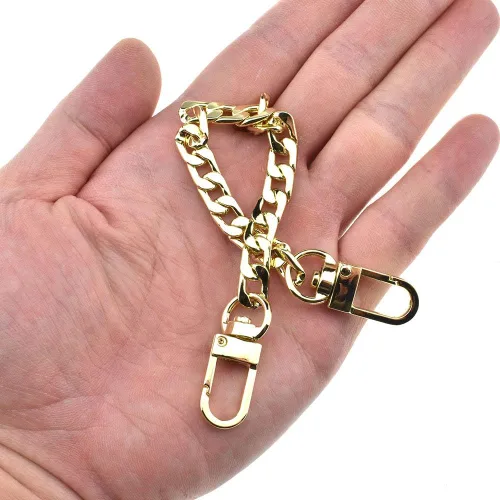 Miniatura 21 de HAHIYO Mini Pochette - Correa de cadena fina y ancha de 0.276 in para LV de 7.9 pulgadas de largo, 7.9 pulgadas de grosor, 0.102 in, oro amarillo