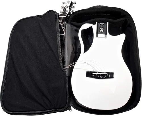 Miniatura 27 de Journey Instruments Guitarra de viaje de fibra de carbono – OB660M Guitarra acústica de bajo portátil con sistema plegable patentado – Estuche