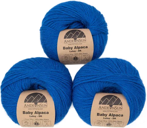 Miniatura 8 de (Juego de 3) Ovillos 100% de lana de alpaca bebé #1, DK #3, Worsted #4, Bulky #5 (150 gramos / 5.29 onzas en total), lujosos, acogedores y suaves