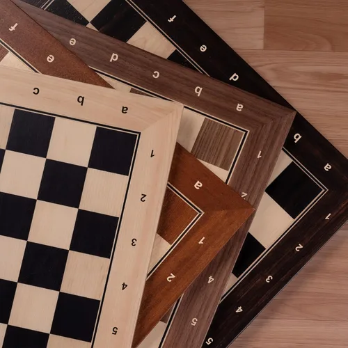 Miniatura 6 de A&A Tablero de ajedrez profesional de madera de 21.25 pulgadas, con incrustaciones de nogal y arce, cuadrados de 2.25 pulgadas con notación Nuez
