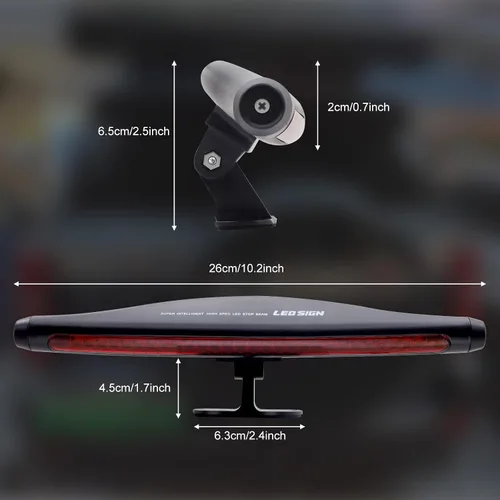 Miniatura 2 de Tercera luz LED de freno, luz trasera central de montaje alto, barra de luz roja universal para remolque, para automóvil, SUV, camión, 28 LED de 12