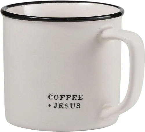 Miniatura 10 de Santa Barbara Design Studio Tazas de café en blanco y negro con diseños cara a cara, taza de gres, 16 onzas, Anti-Social
