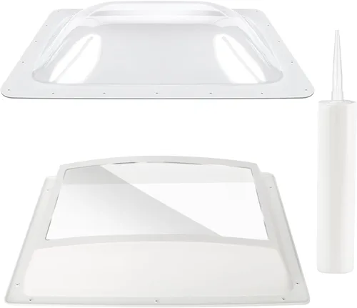 Paquete de Reemplazo de Tragaluz para RV, Tragaluz Exterior de Cúpula de 18" x 26" que se Adapta a una Apertura de 14" x 22", Reemplazo de Tragaluz