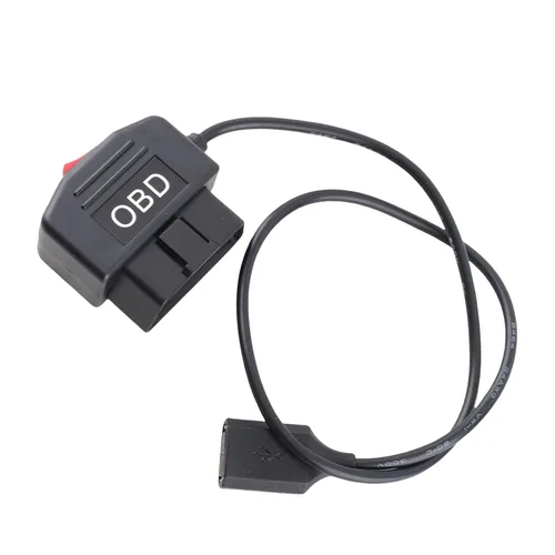 Miniatura 7 de Keenso Cable de alimentación OBD, 48cm/18.9in OBD Cable adaptador de corriente con botón de interruptor Acc Mode Protección de bajo voltaje
