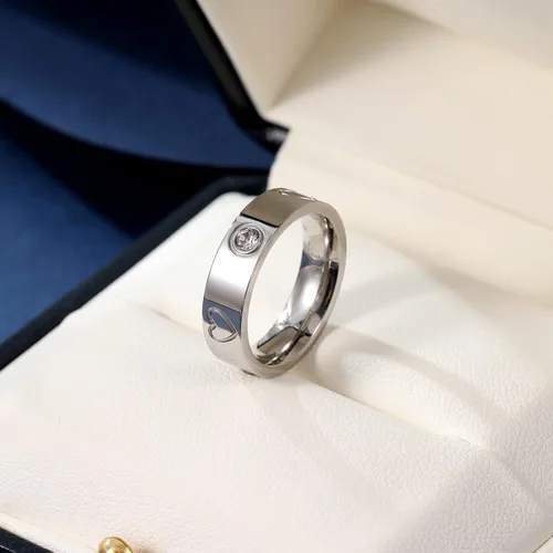 Miniatura 5 de 3PCS Love Friendship Rings for Women Girl 18K Gold Silver Rose Plated Cubic Zirconia Titanium Steel Promise Ring Wedding Band Jewelry Birthday Gifts
