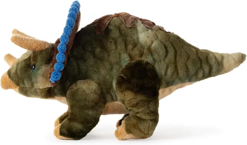Miniatura 3 de The Petting Zoo Triceratops - Peluche de peluche, regalo para niños, animales de dinosaurio, juguete de peluche de dinosaurio Triceratops, 12