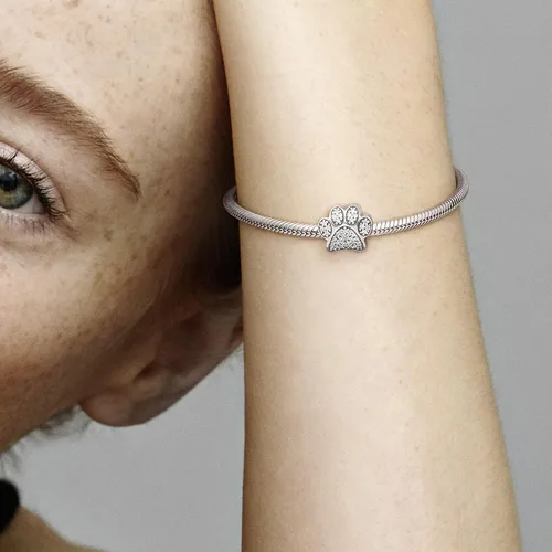 Miniatura 8 de PANDORA Dije de huellas de patas, plata de ley, circonita cúbica, talla única