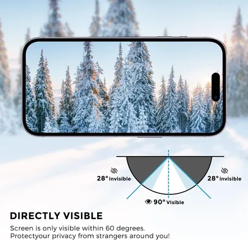Miniatura 5 de Protector de pantalla de privacidad para iPhone 15 / iPhone 14 Pro - Protector de privacidad para la pantalla del teléfono celular con luz anti-azul