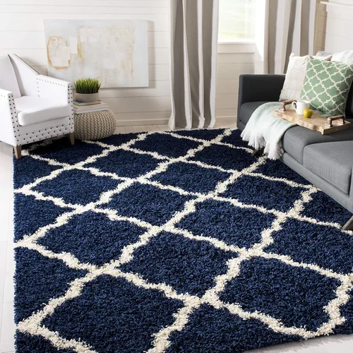 Miniatura 130 de Safavieh - Dallas Shag Collection SGD257A - Alfombra de área con diseño de enrejado de 10 x 14 pies