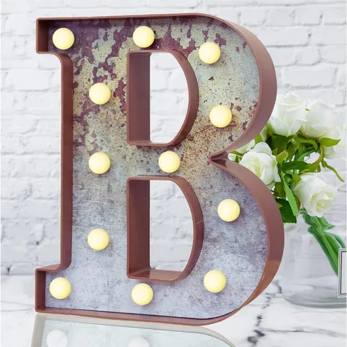 Miniatura 26 de Elnsivo - Letras con luces LED, efecto a hierro